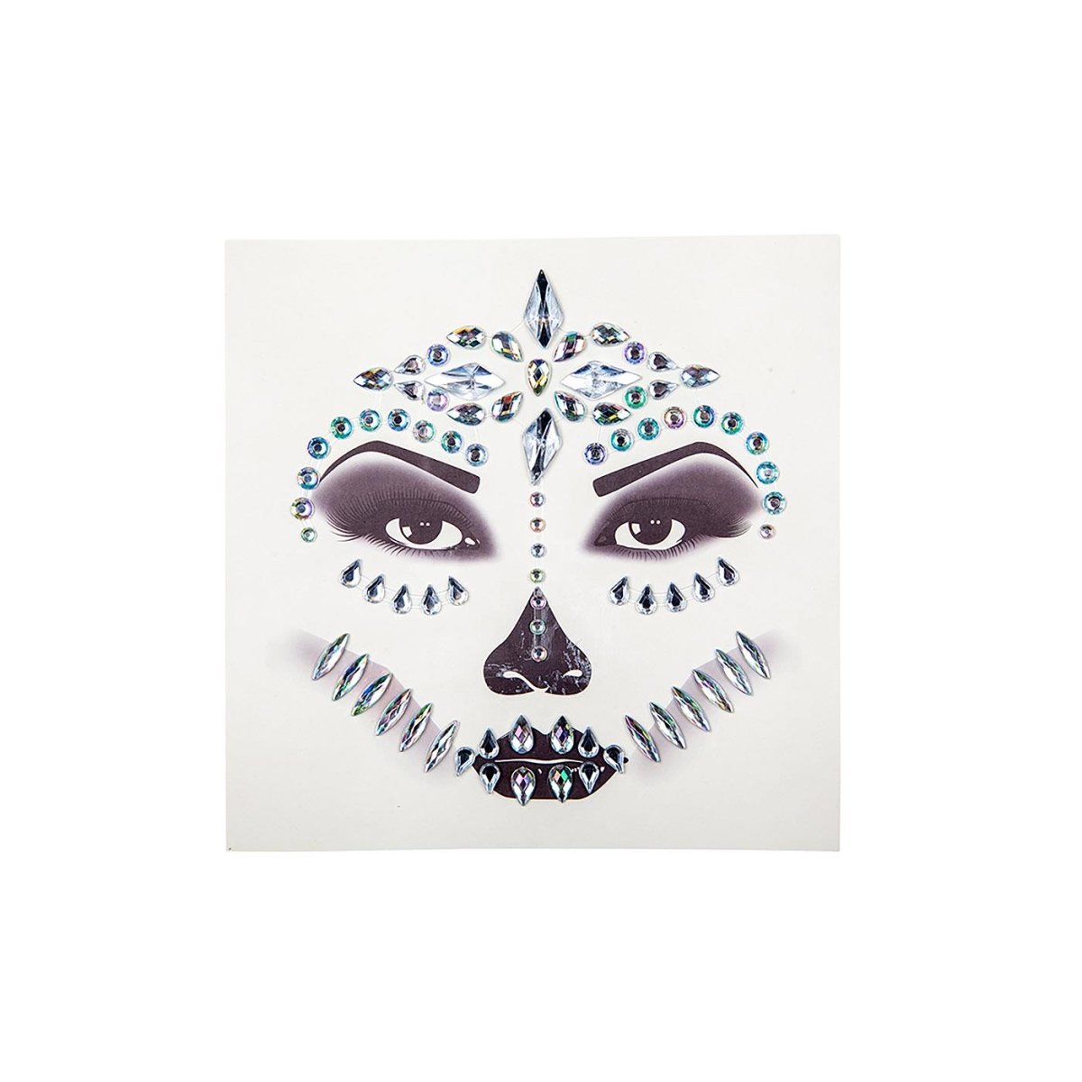 Wicked Costumes Ltd - Sugar Skull Face Jewels - Adult - Fancy Dress Central