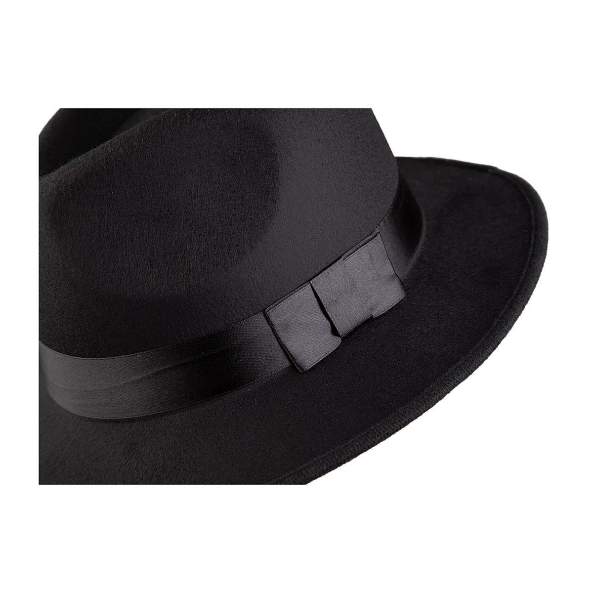 Wicked Costumes Ltd - Classic Fedora Hat (Black) - Adult - Fancy Dress Central