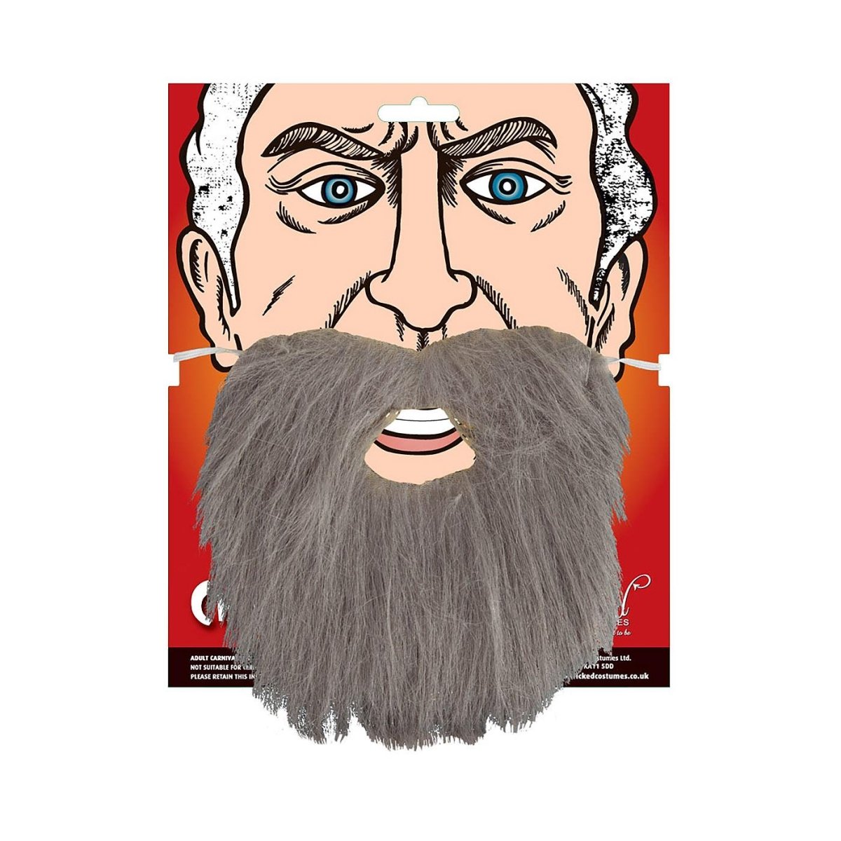 Wicked Costumes Ltd - Beard (Grey) - Adult - Fancy Dress Central