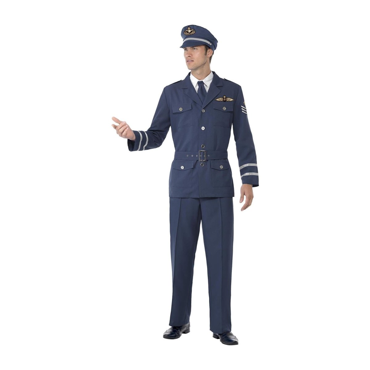 Smiffys - WW2 Air Force Captain Costume - Men - Fancy Dress Central