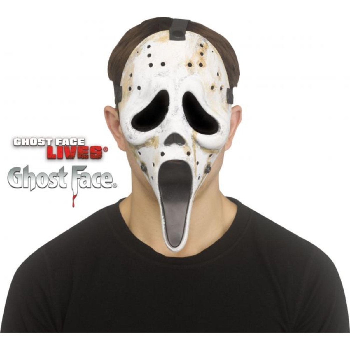 Wicked Costumes Ltd - Ghost Face Hockey Mask (Distressed) - Adult - Fancy Dress Central