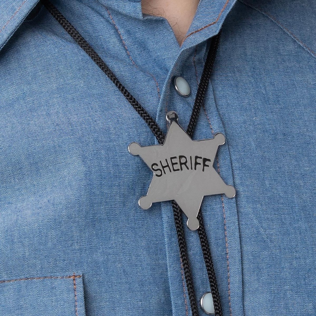 Wicked Costumes Ltd - Sheriff Bolo Neck Tie - Adult - Fancy Dress Central