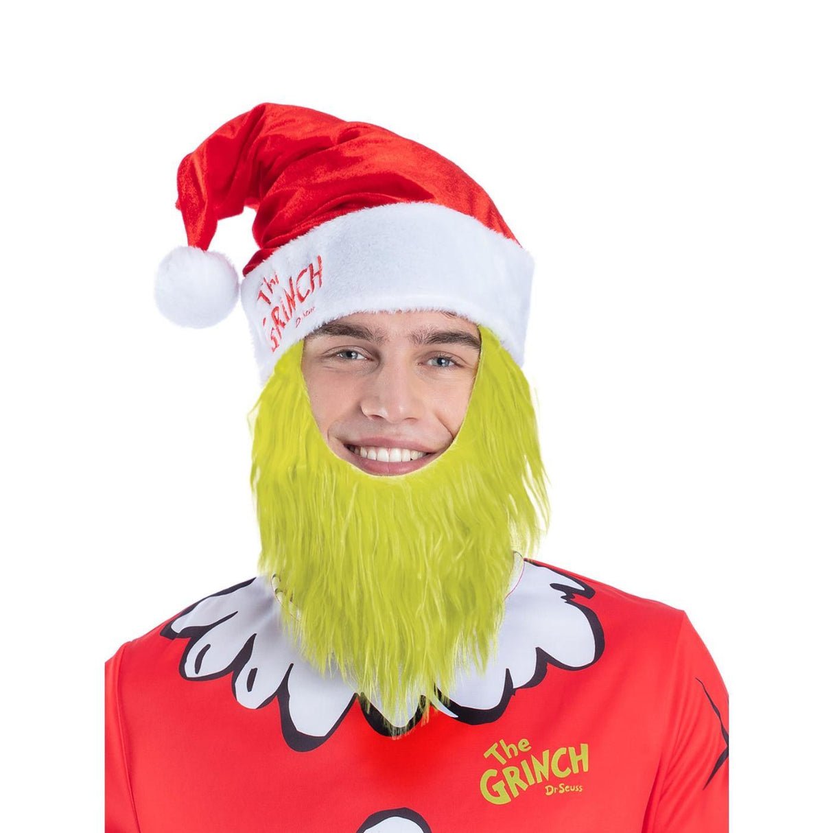 Dr Seuss The Grinch Santa Hat - Adult