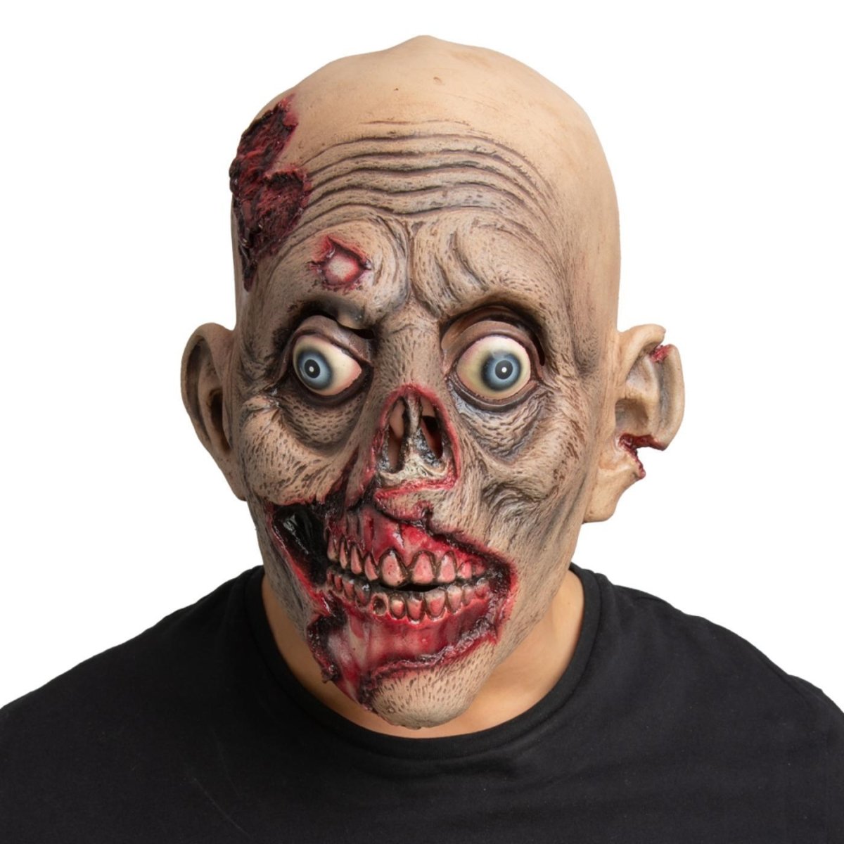 Wicked Costumes Ltd - Wounded Zombie Mask - Adult - Fancy Dress Central