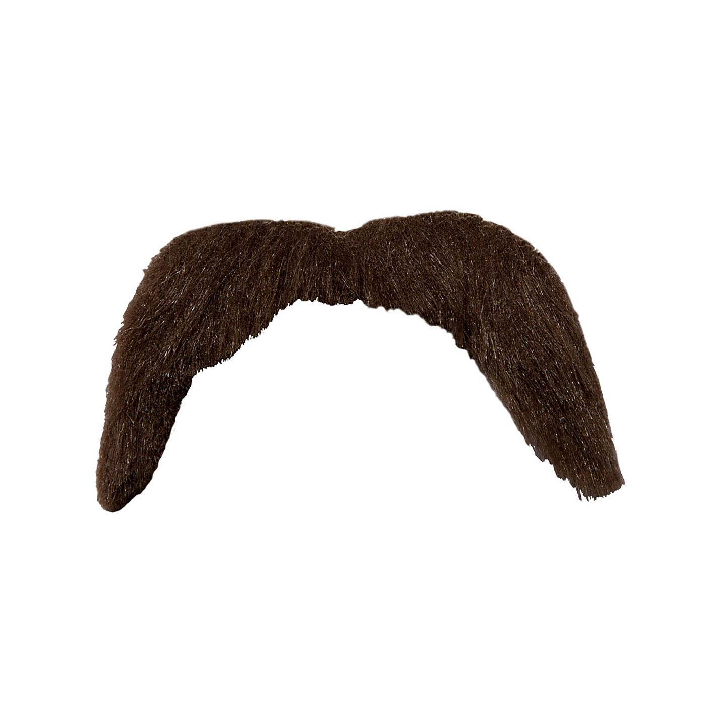70s Style Moustache (Brown) - Adult