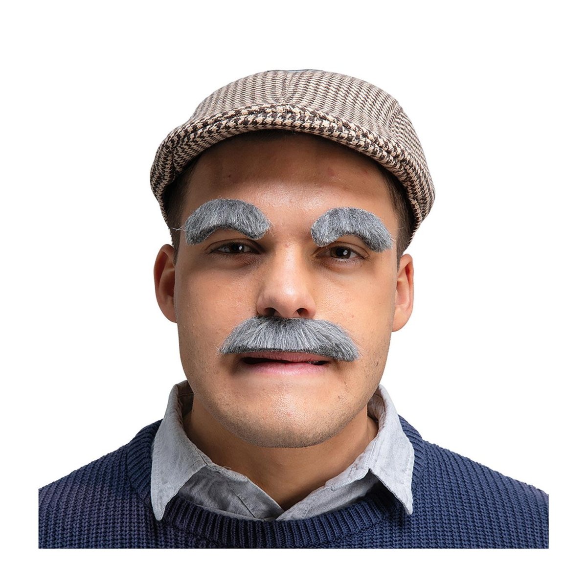 Wicked Costumes Ltd - Old Guy Moustache & Eyebrows - Adult - Fancy Dress Central