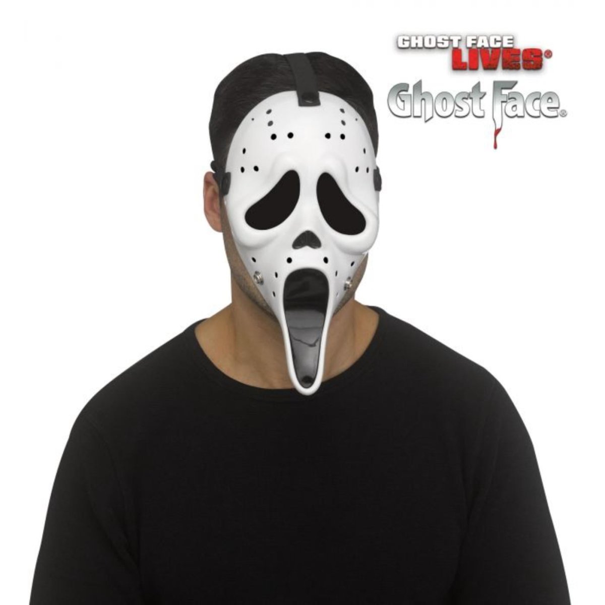 Wicked Costumes Ltd - Ghost Face Hockey Mask (White) - Adult - Fancy Dress Central