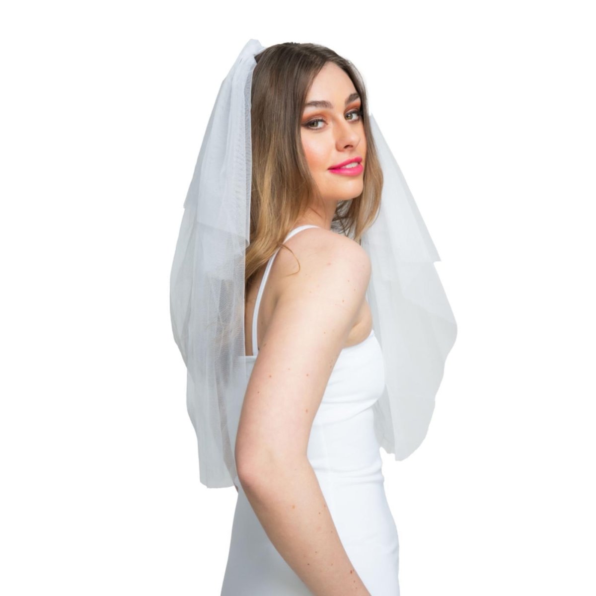 Wicked Costumes Ltd - Tulle Veil (White) - Adult - Fancy Dress Central