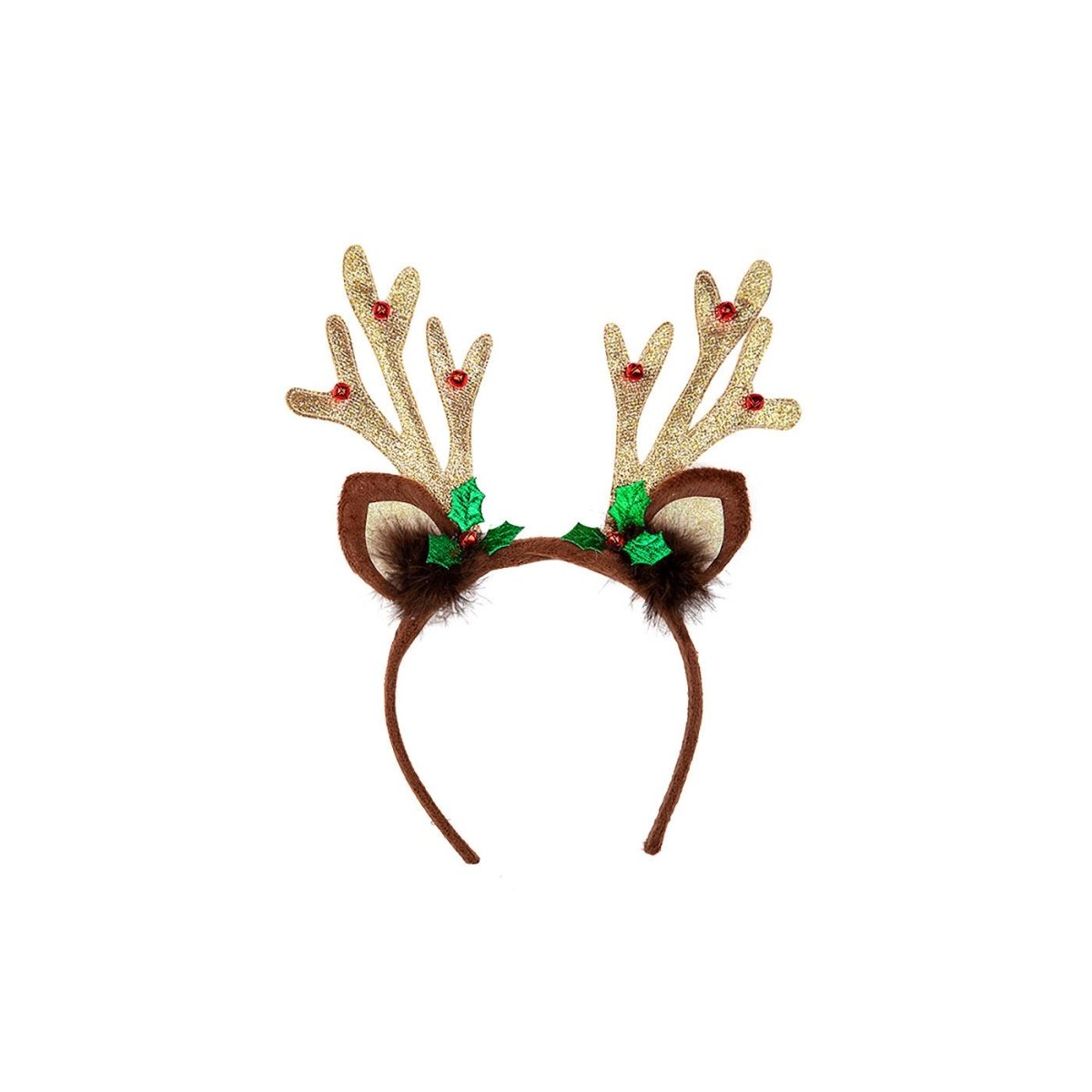 Wicked Costumes Ltd - Glitter Reindeer Antlers on a Headband - Adult - Fancy Dress Central