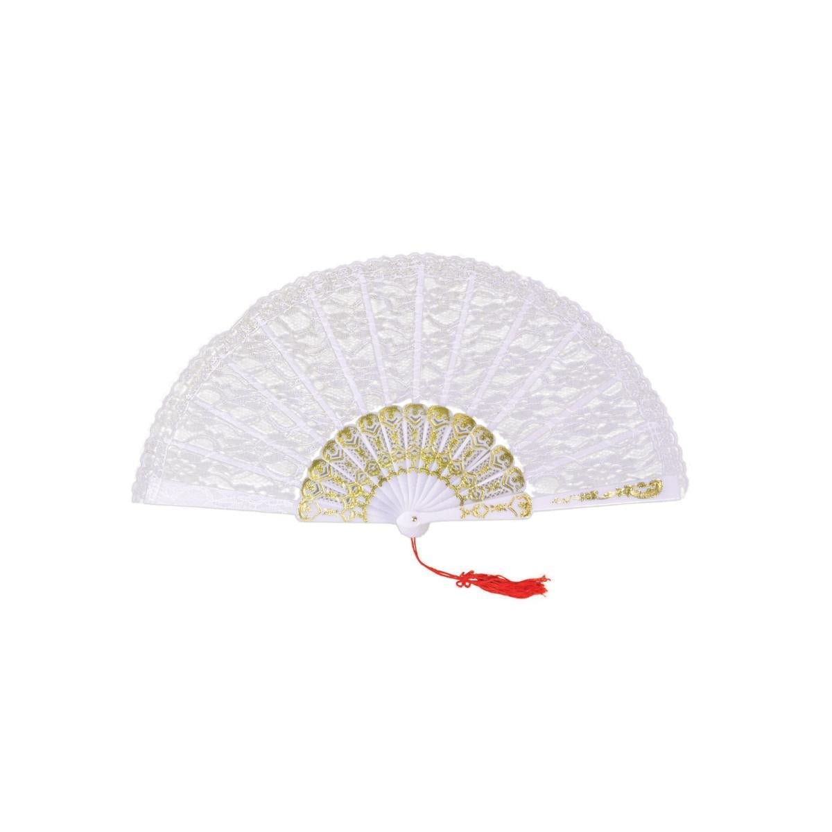 Rubies Masquerade Co. (UK) Ltd - Spanish White Lace Hand Fan - Adult - Fancy Dress Central