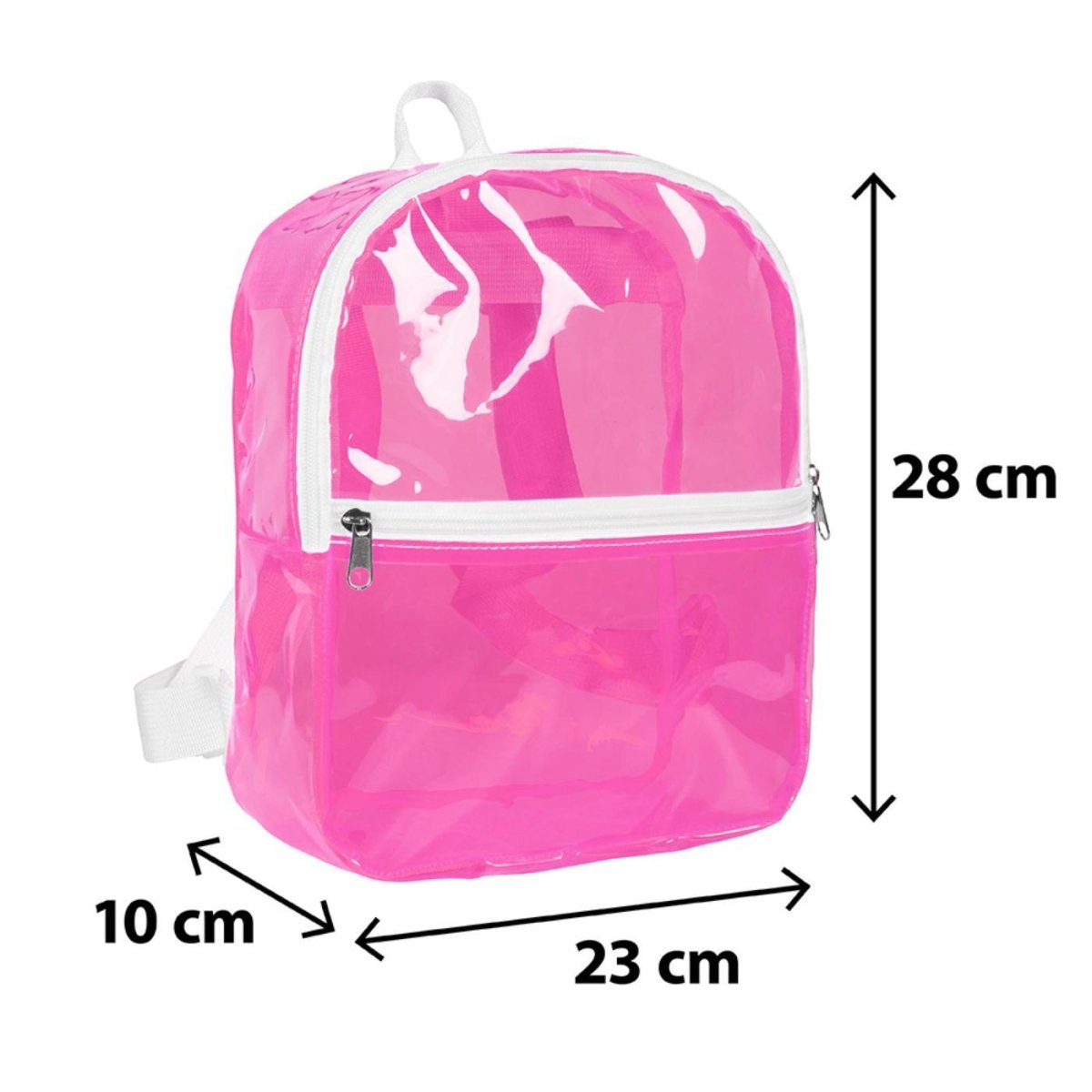 Fancy Dress Central - Clarity Backpack (Neon Pink) - Adult - Fancy Dress Central