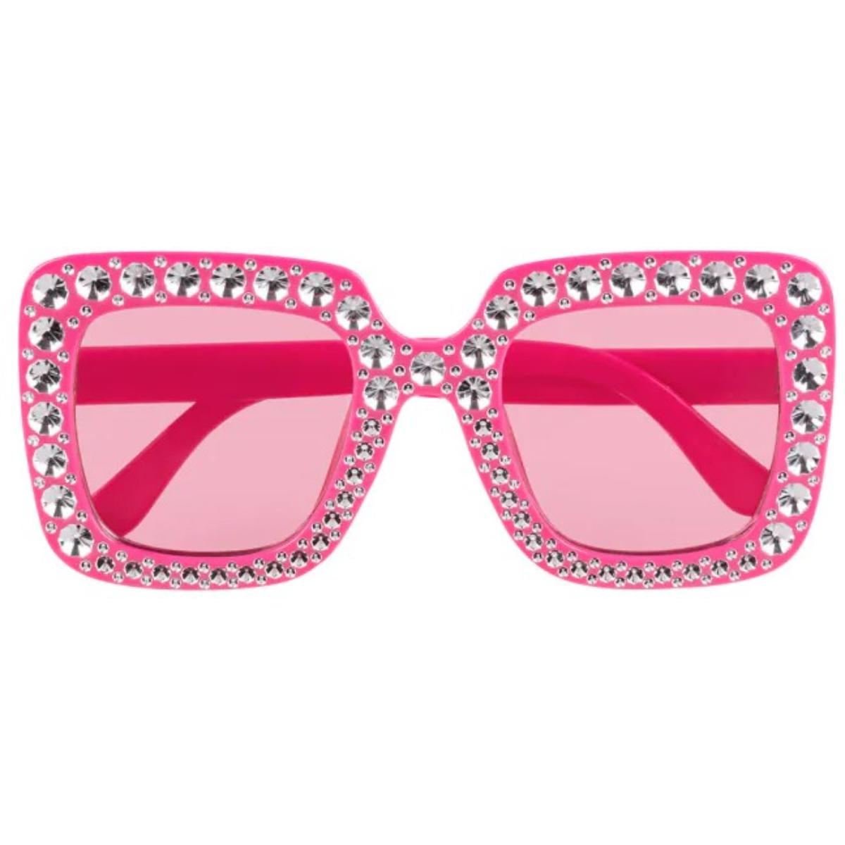 Boland - Bling Bling Party Glasses (Pink) - Adult - Fancy Dress Central