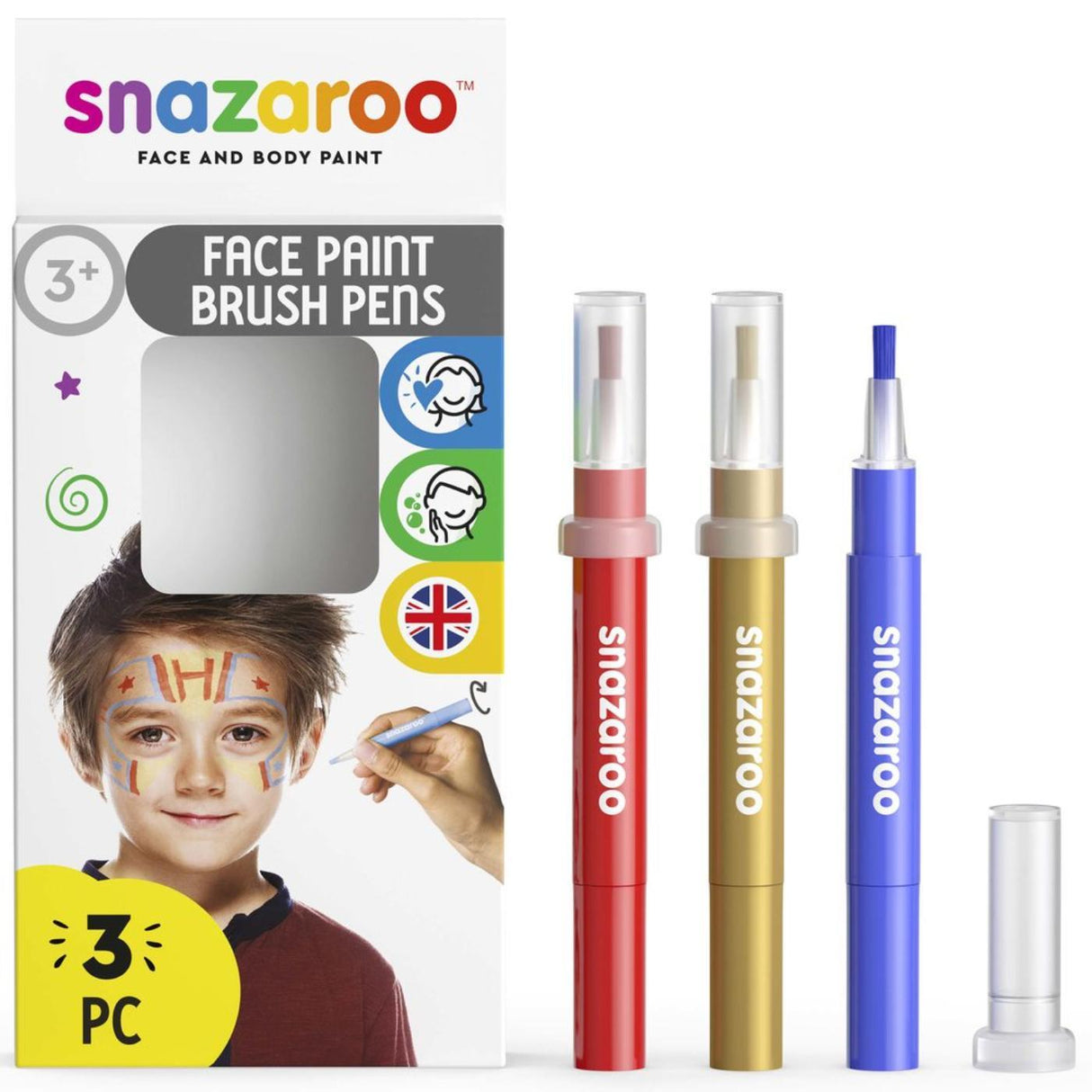 Face Paint Brush Pens (3 Pack) - Adventure
