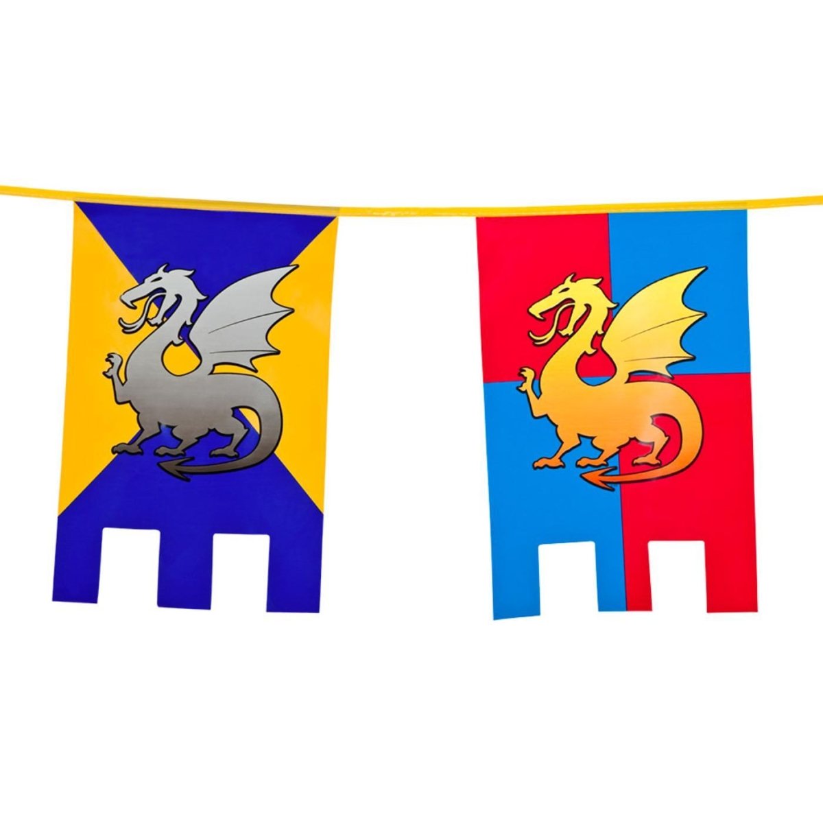 Boland - 6m Knights & Dragons Rectangle Bunting - Fancy Dress Central