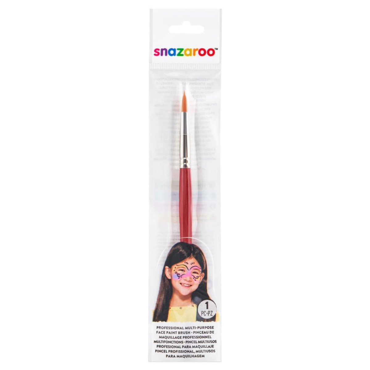 Colart - Multi - Purpose Face Paint Brush (Red) - Fancy Dress Central
