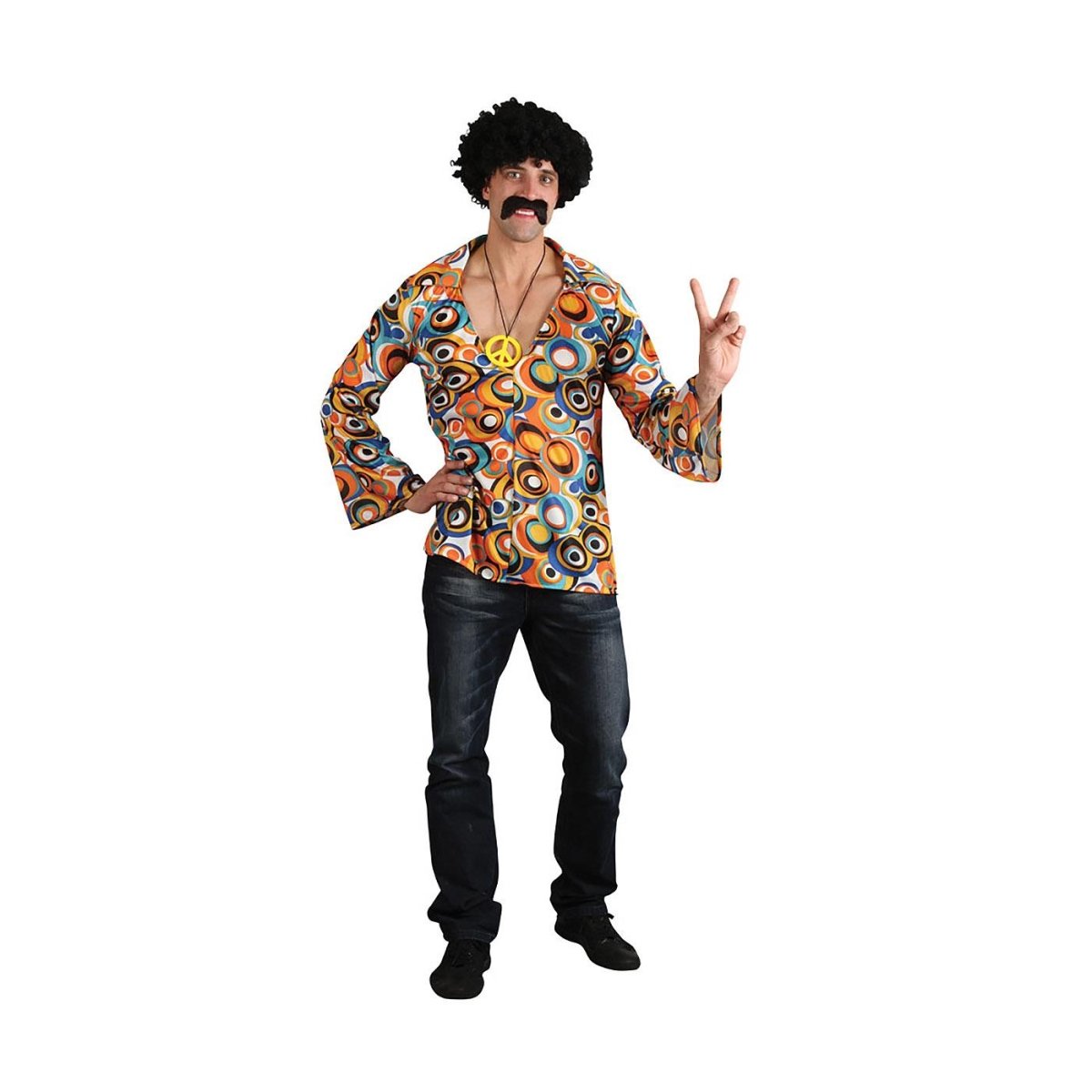 Wicked Costumes - Groovy Hippie Shirt - Men - Fancy Dress Central