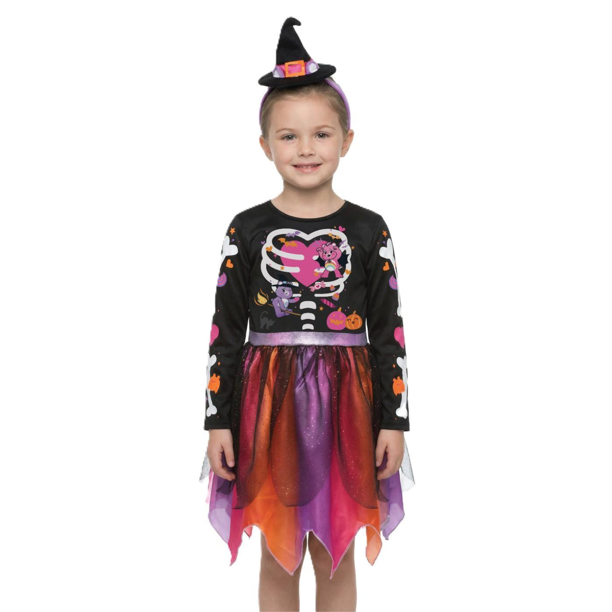Care Bears Skeleton Witch Costume - Girls