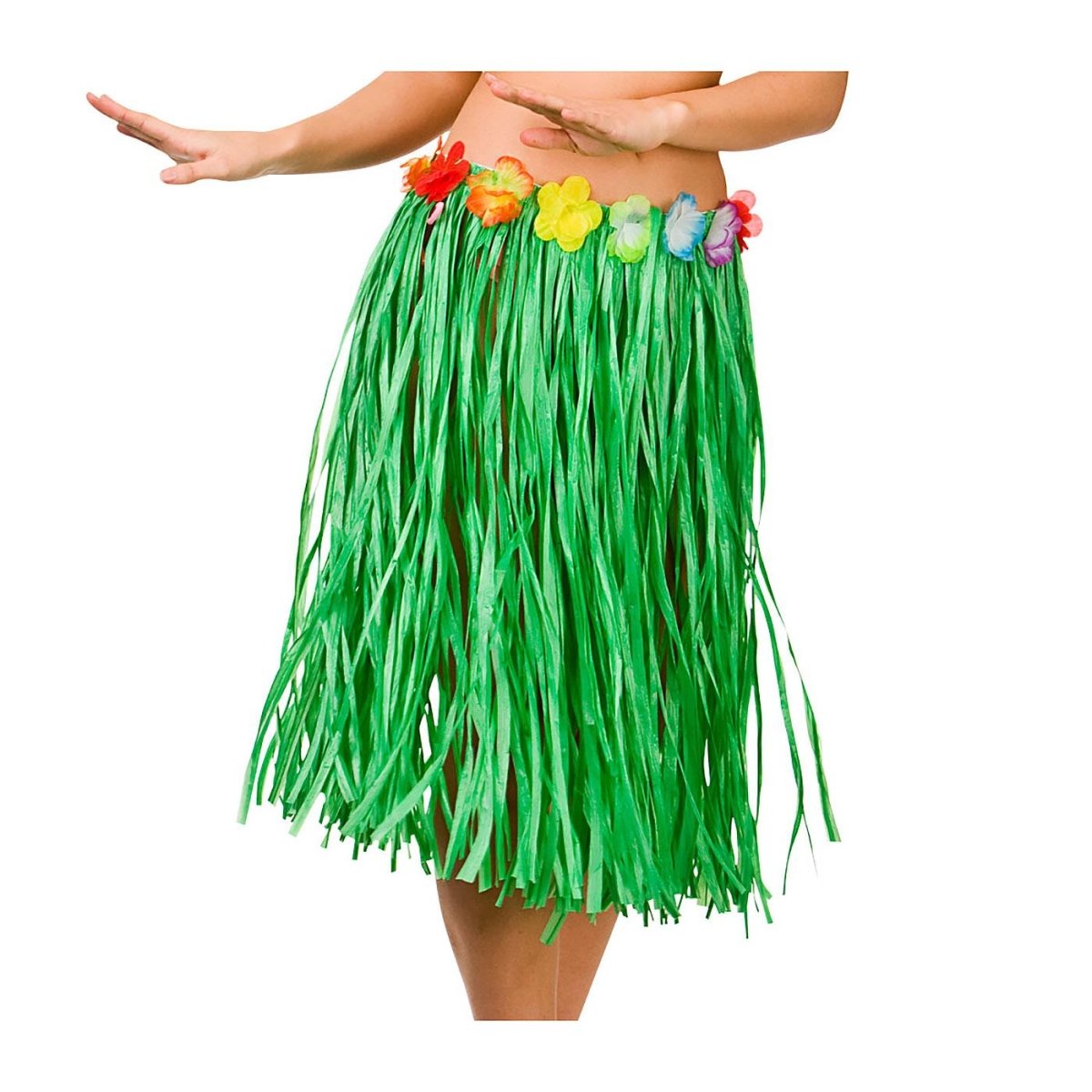 Wicked Costumes - Hula Skirt 60cm (Green) - Women - Fancy Dress Central