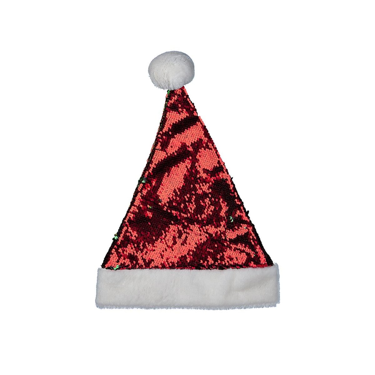 Wicked Costumes - Deluxe Santa Hat (Multi - Colour Sequin) - Adult - Fancy Dress Central