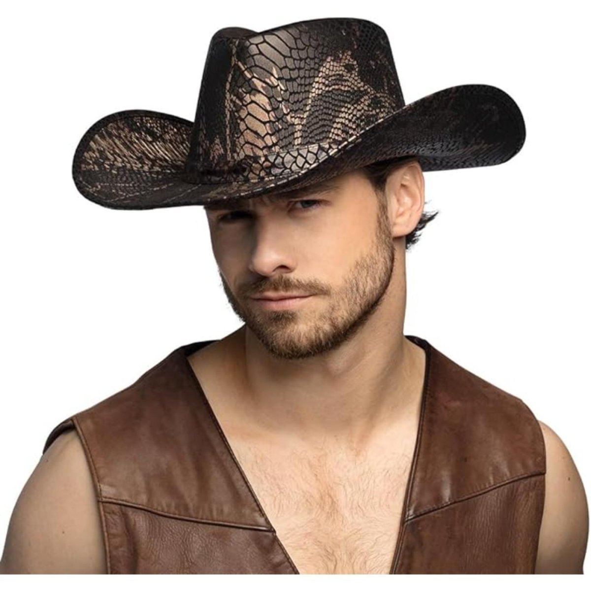 Boland - Cobra Snake Print Cowboy Hat - Adult - Fancy Dress Central