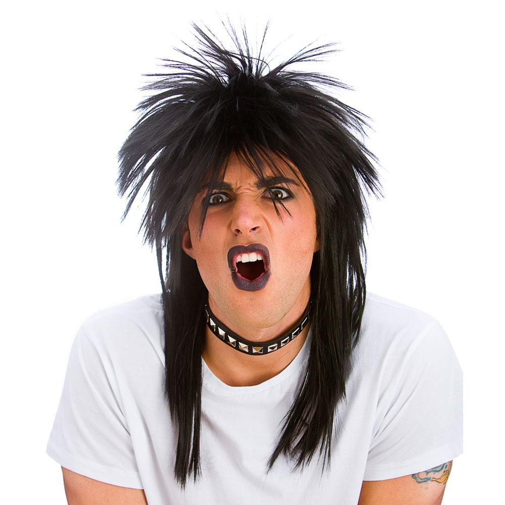 Wicked Costumes Ltd - 80s Rocker Wig (Black) - Adult - Fancy Dress Central