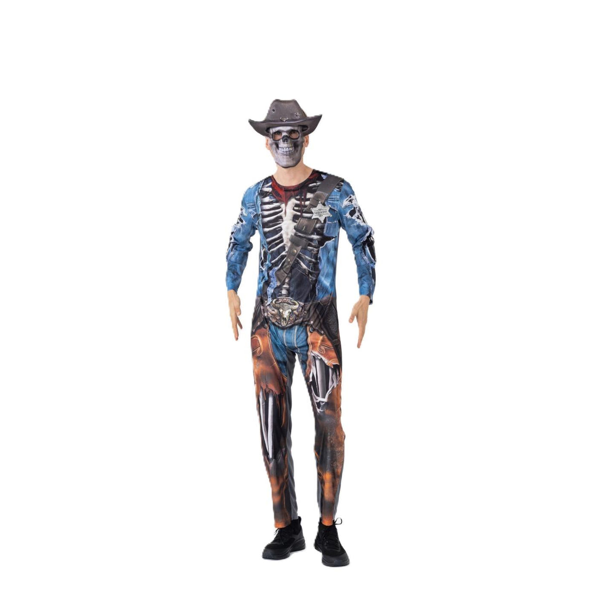 Zombie Skeleton Cowboy Costume - Men