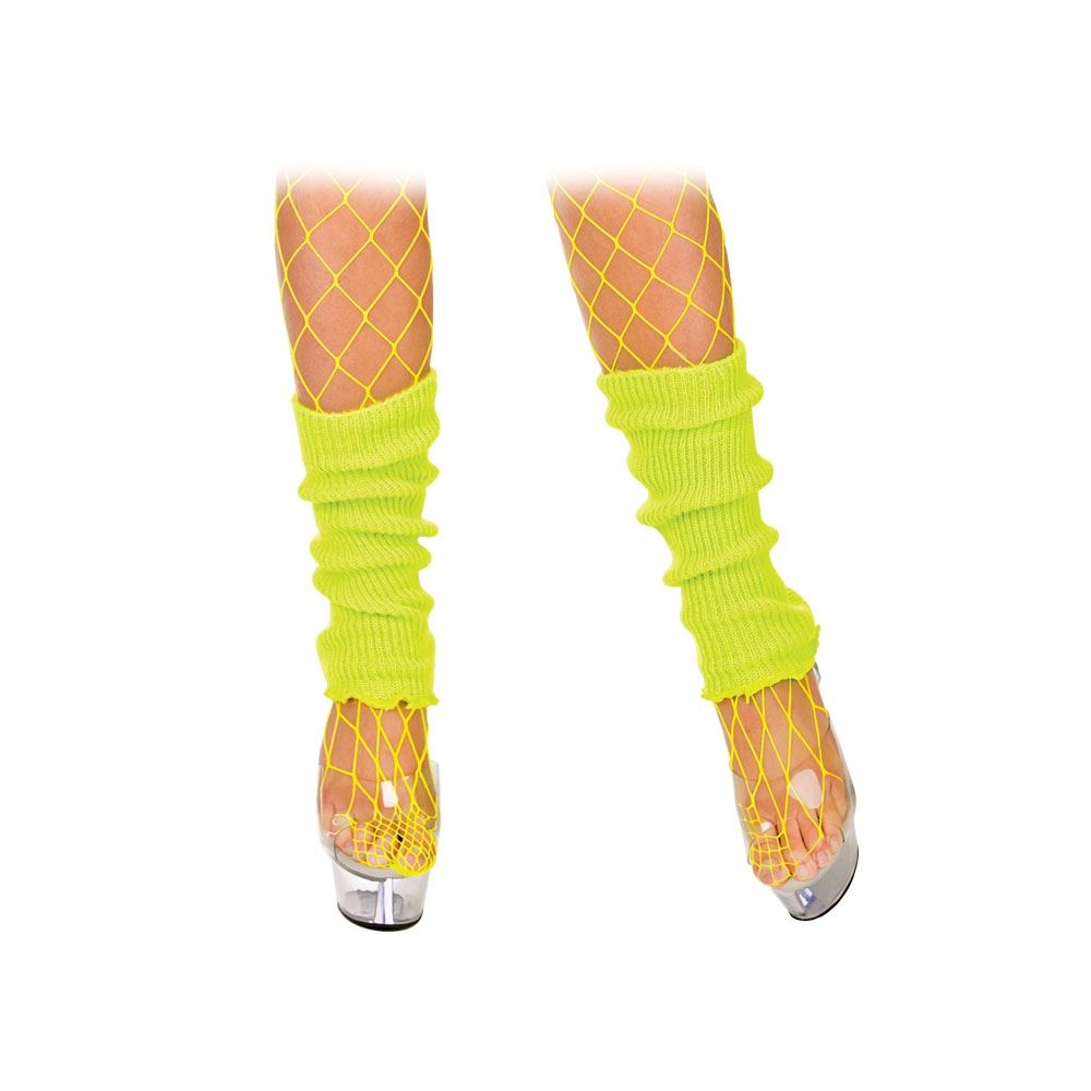 80s Leg Warmers (Neon Yellow) - Adult