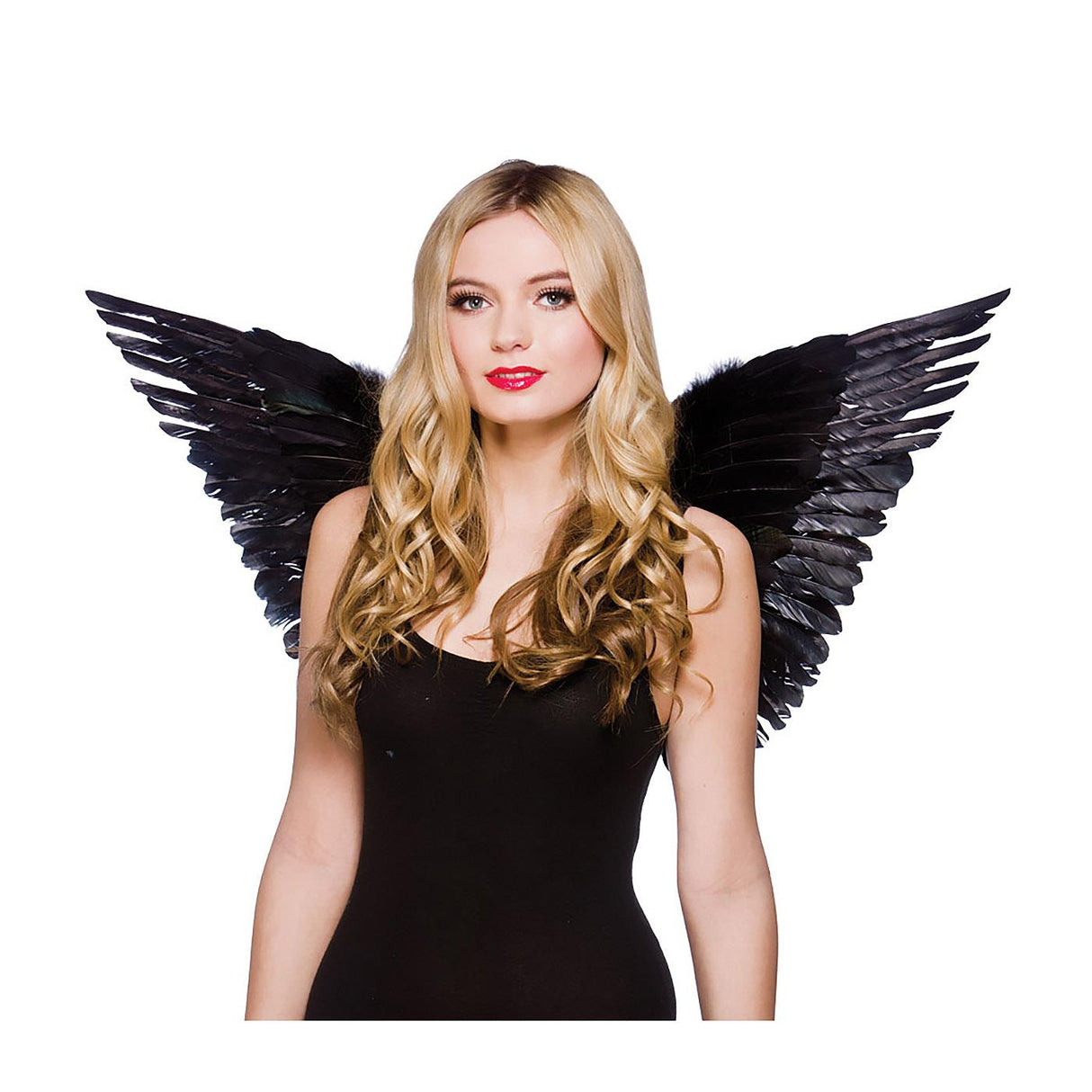 Medium Feather Wings (Black) - Adult
