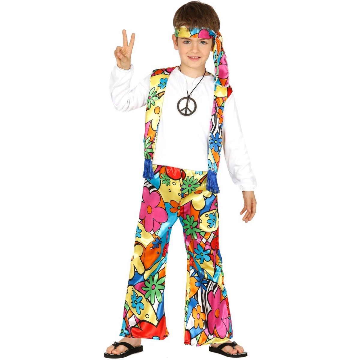 Fiestas Guirca - Free Hippie Costume - Boys - Fancy Dress Central