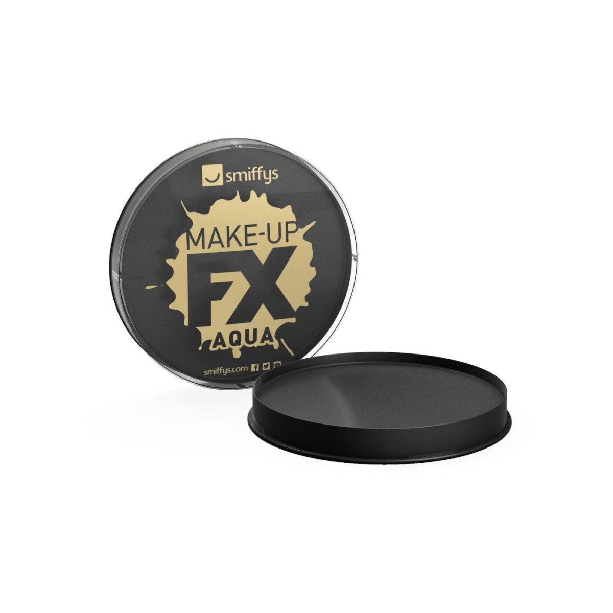 Smiffys - Make-Up FX Face and Body Paint - Black - Fancy Dress Central