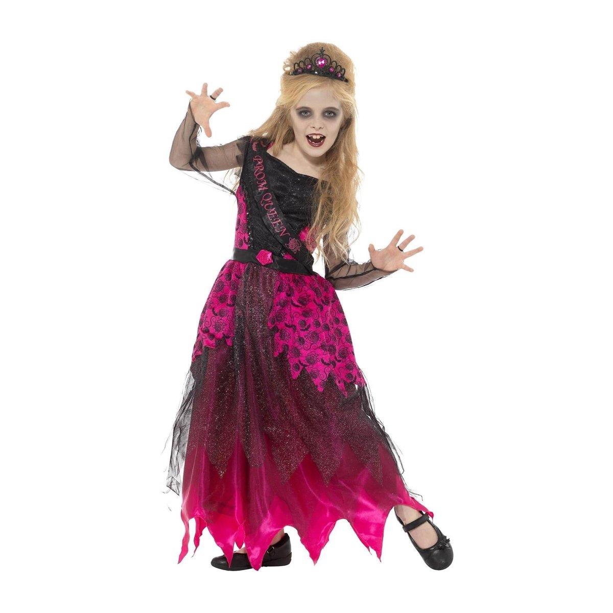 Smiffys - Deluxe Gothic Prom Queen Costume - Girls - Fancy Dress Central