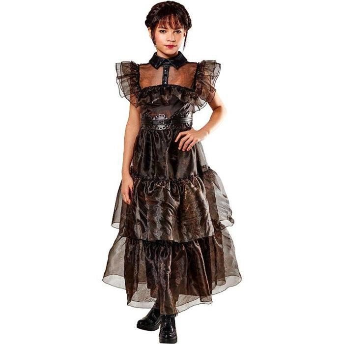 Rubies - Wednesday Addams Netflix Rave n Dress Costume - Girls - Fancy Dress Central