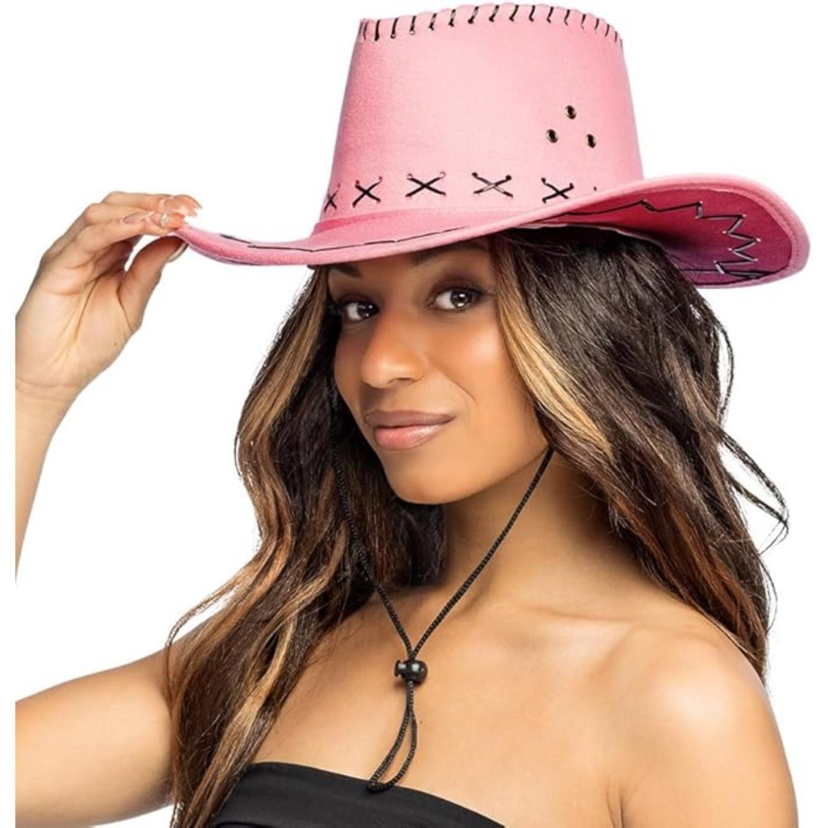 Boland - Pink Savanne Cowboy Hat - Adult - Fancy Dress Central