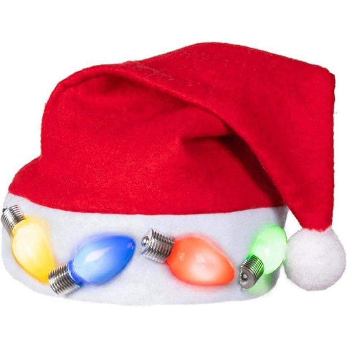 Boland - LED Flashing Santa Hat - Adult - Fancy Dress Central