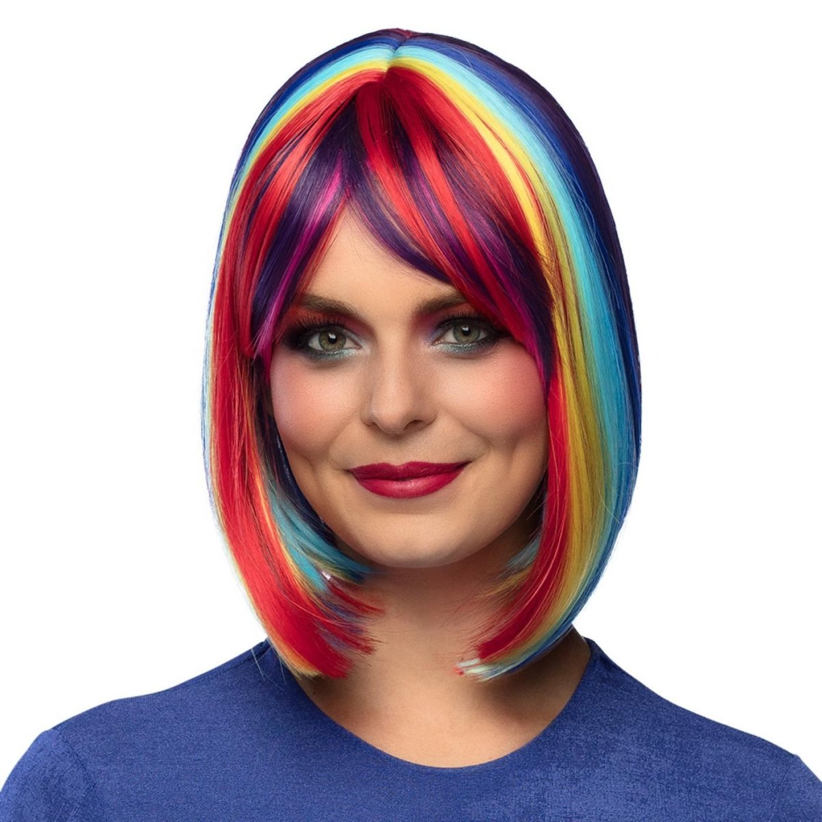 Boland - Unity Rainbow Wig - Adult - Fancy Dress Central