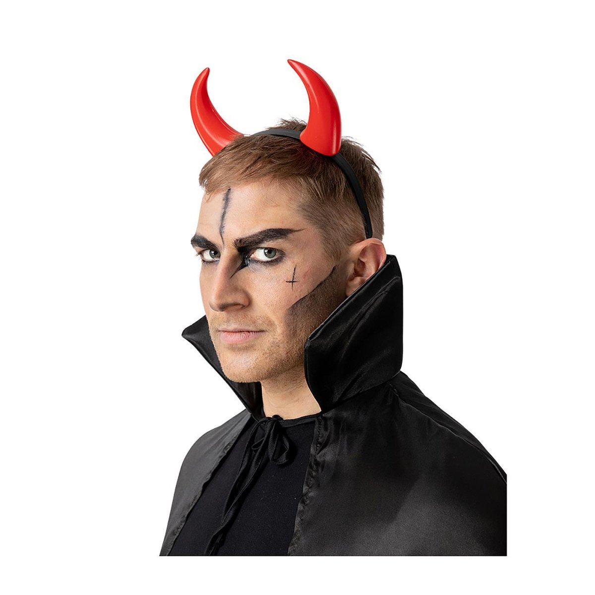 Wicked Costumes Ltd - Devil Horns on a Headband (Red) - Adult - Fancy Dress Central