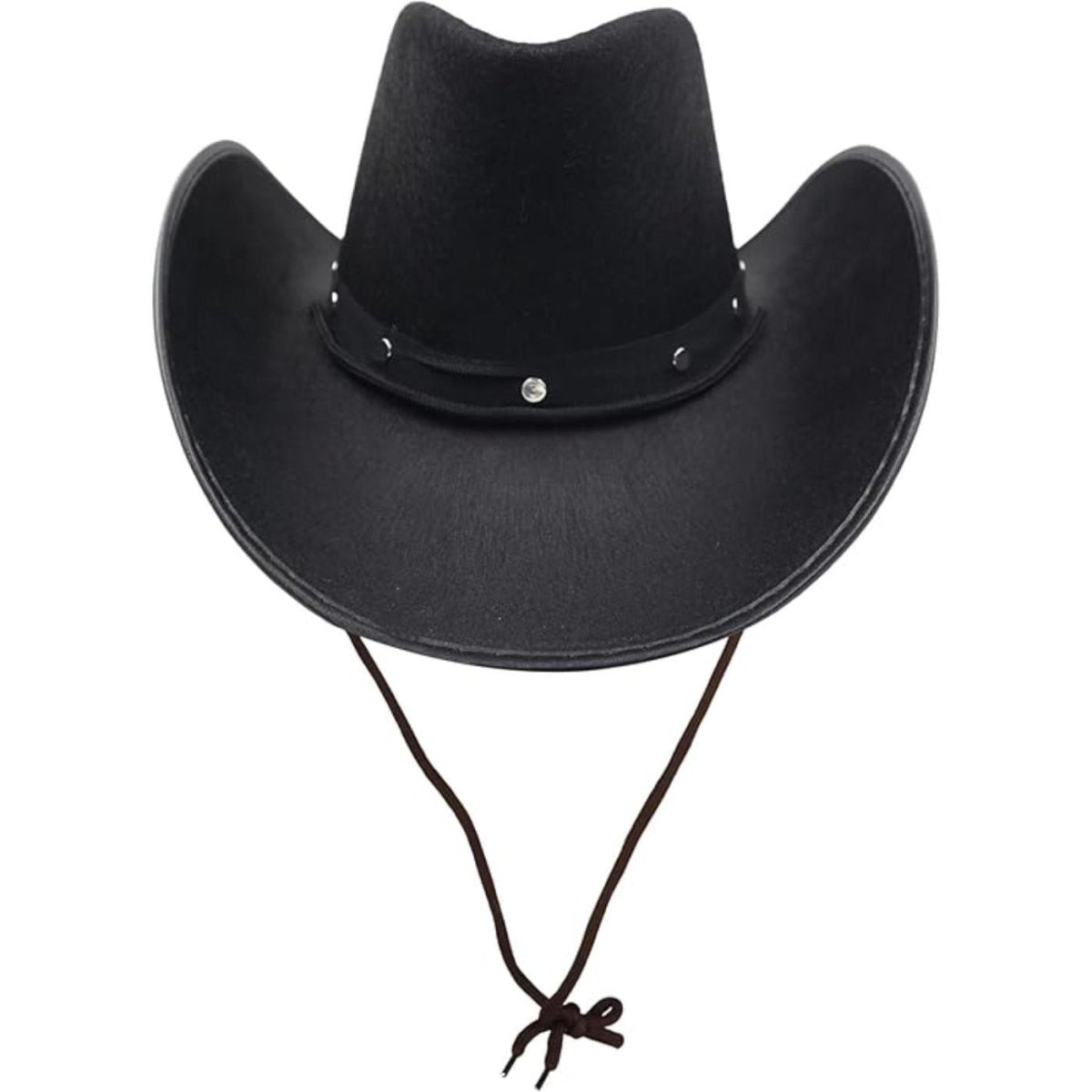 Henbrandt - Cowboy Hat with Stud Detail (Black) - Adult - Fancy Dress Central