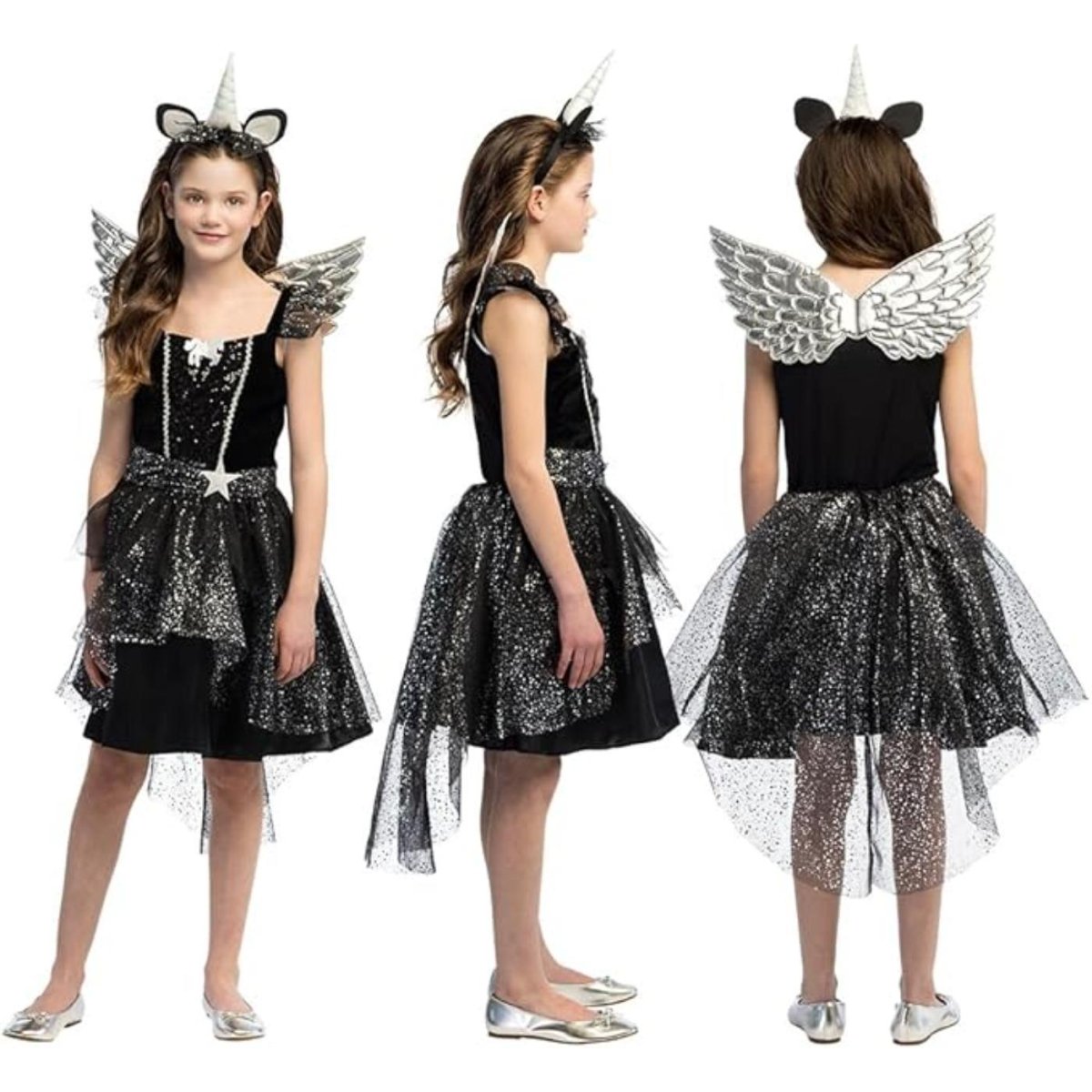 Boland - Dark Unicorn Costume - Girls - Fancy Dress Central