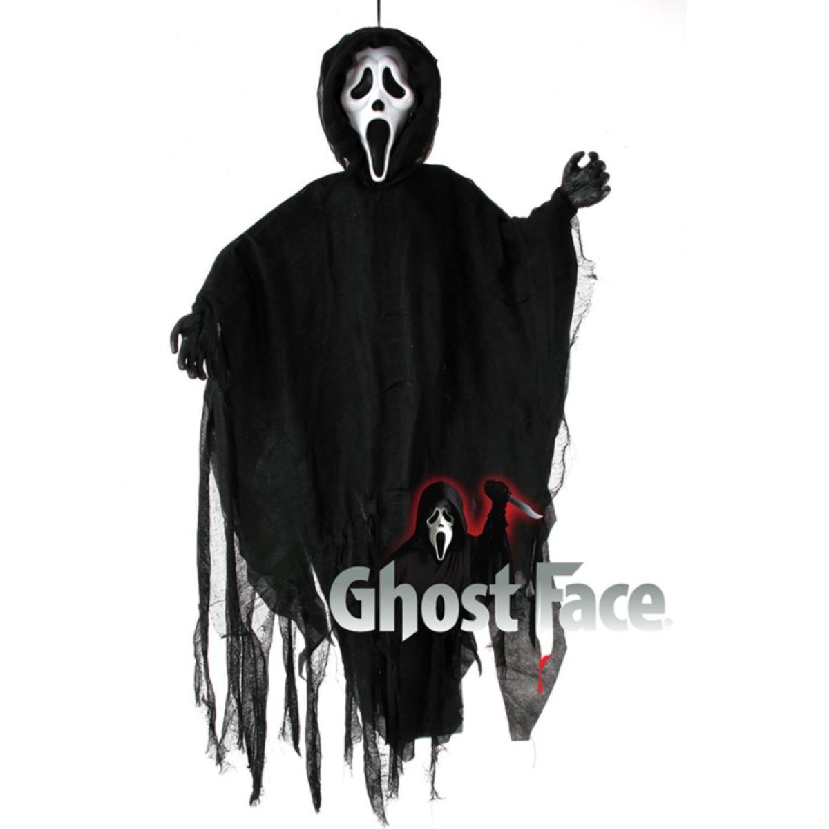 Wicked Costumes Ltd - Ghost Face Hanging Figure - Party Decoration - Fancy Dress Central