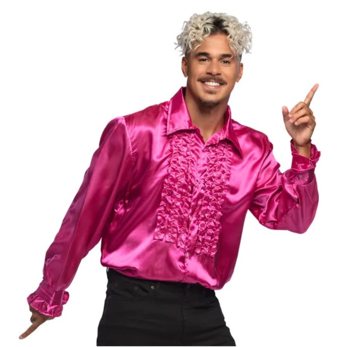 Boland - Ruffle Party Shirt (Pink) - Men - Fancy Dress Central