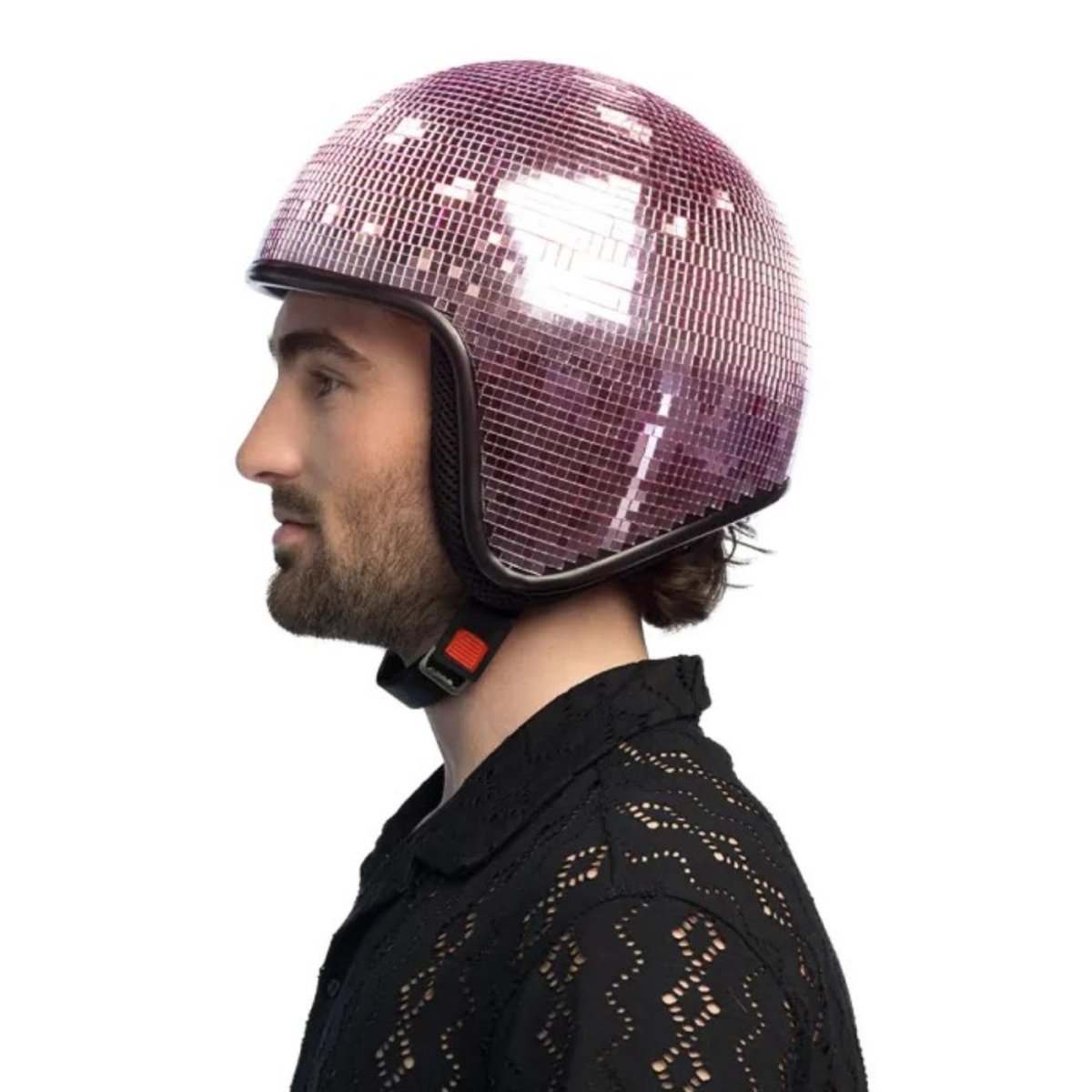 Boland - Disco Helmet (Pink) - Adult - Fancy Dress Central