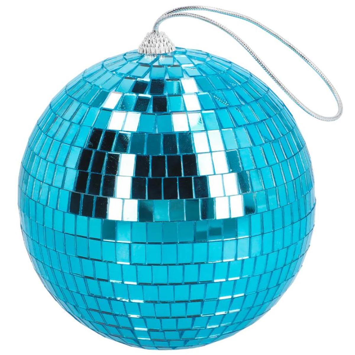 Boland - Disco Ball 15cm (Blue) - Party Decoration - Fancy Dress Central