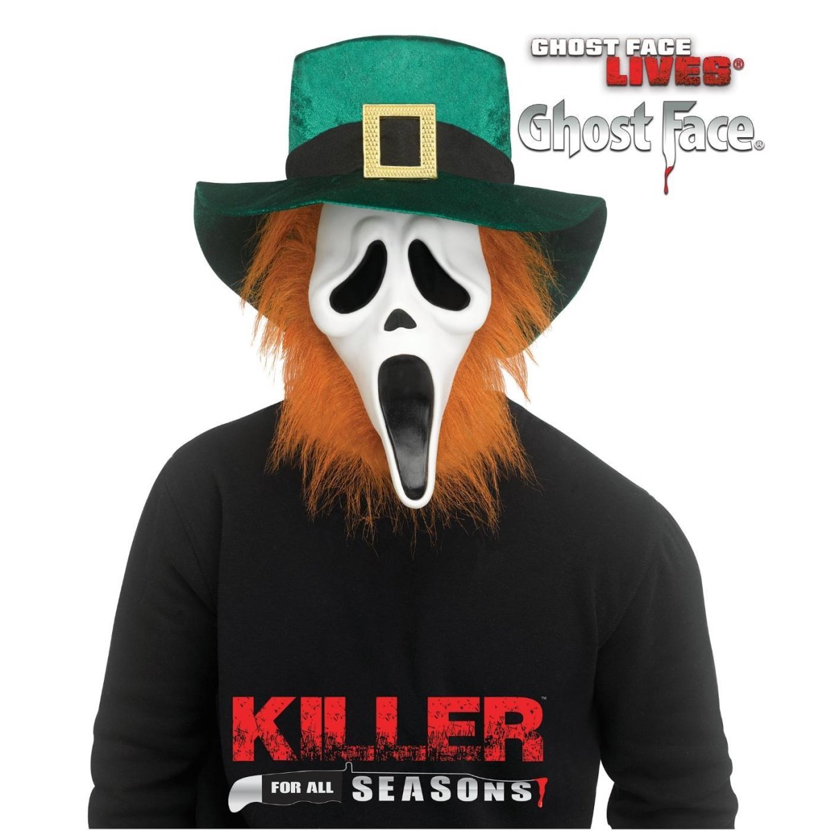 Wicked Costumes - Ghost Face St Patricks Day Mask - Adult - Fancy Dress Central