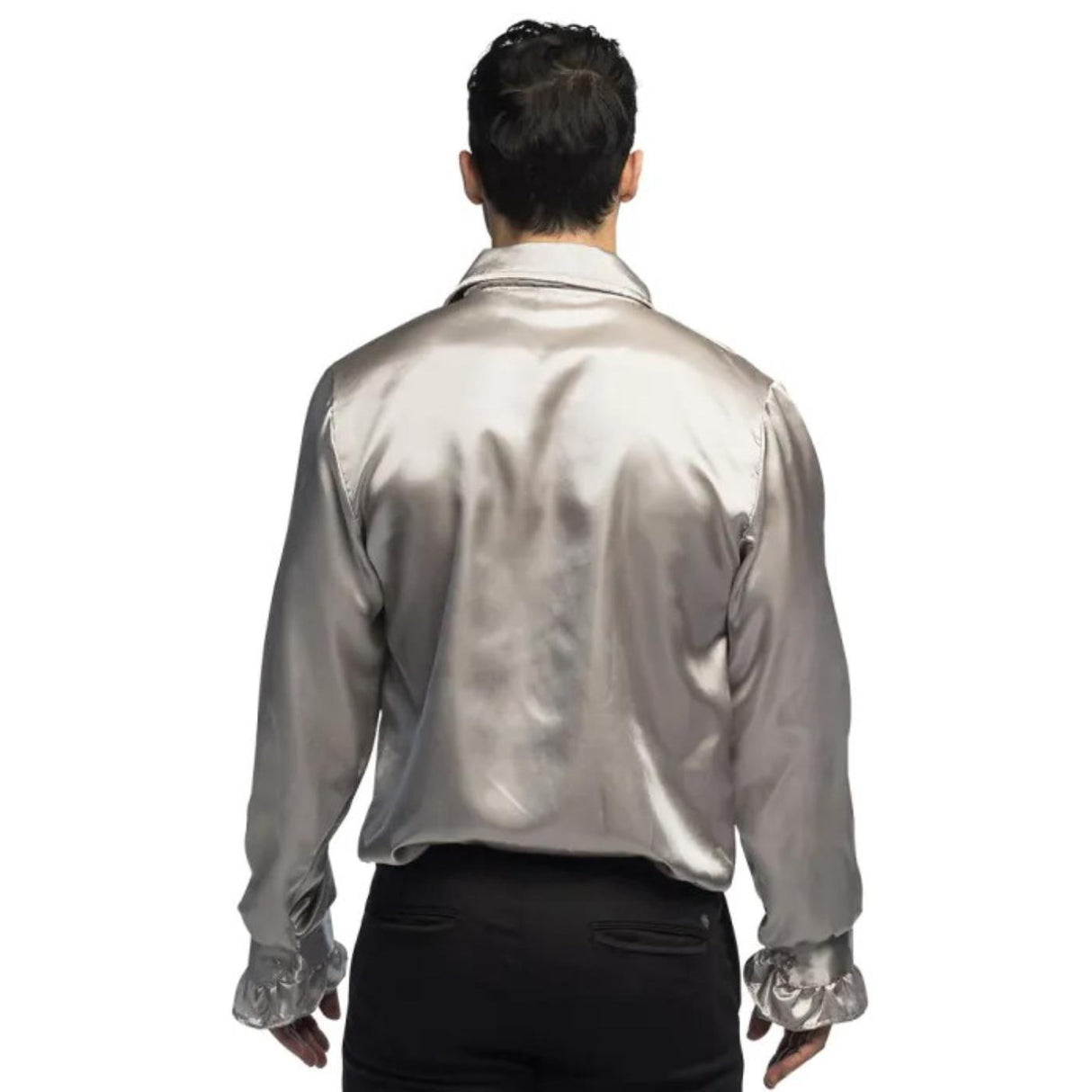 Ruffle Party Shirt (Silver) - Men