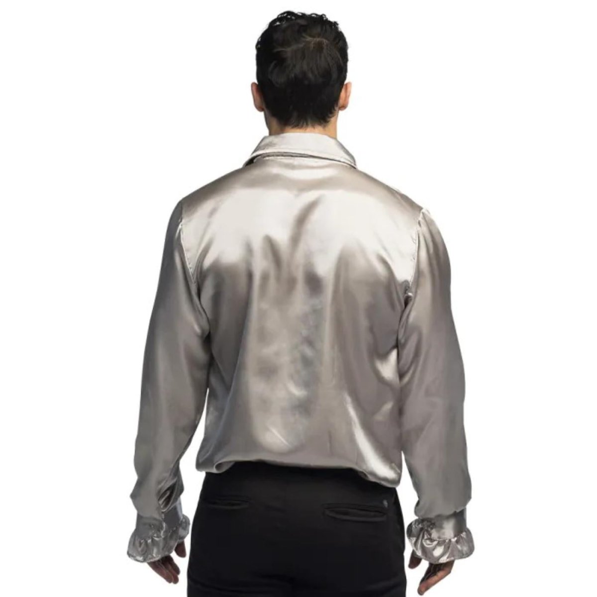 Boland - Ruffle Party Shirt (Silver) - Men - Fancy Dress Central