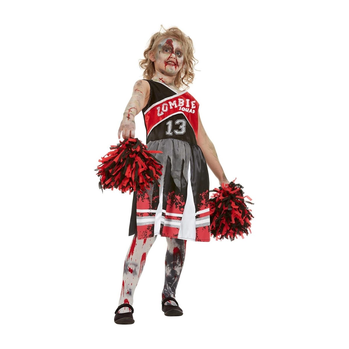 Smiffys - Girls Zombie Cheerleader Costume - Girls - Fancy Dress Central