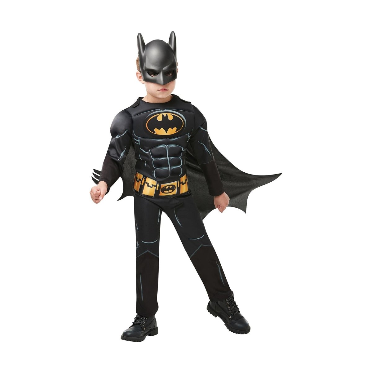 Rubies - Batman Muscle Chest Black Core Costume - Boys - Fancy Dress Central