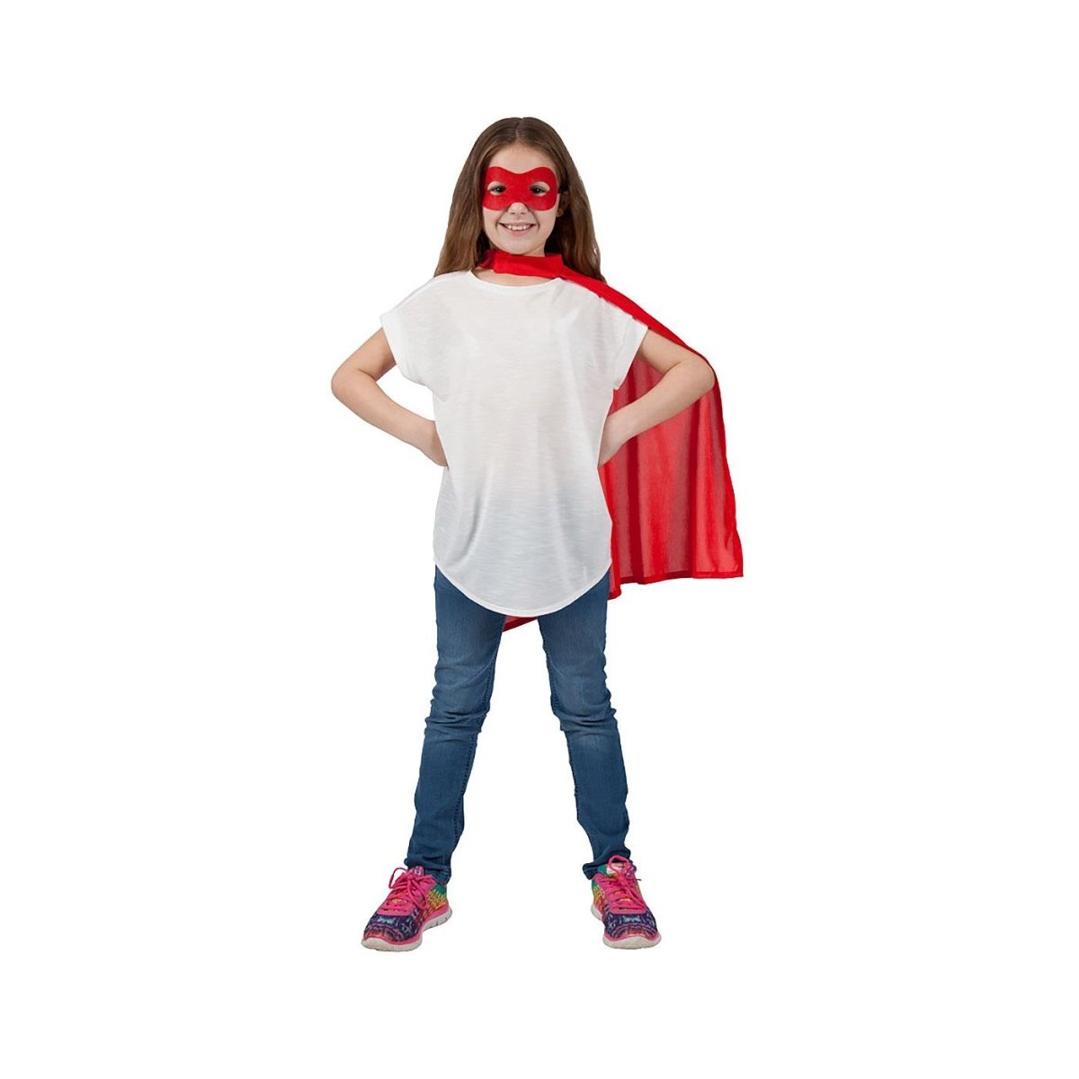 Wicked Costumes Ltd - Super Hero Cape & Mask (Red) - Child - Fancy Dress Central
