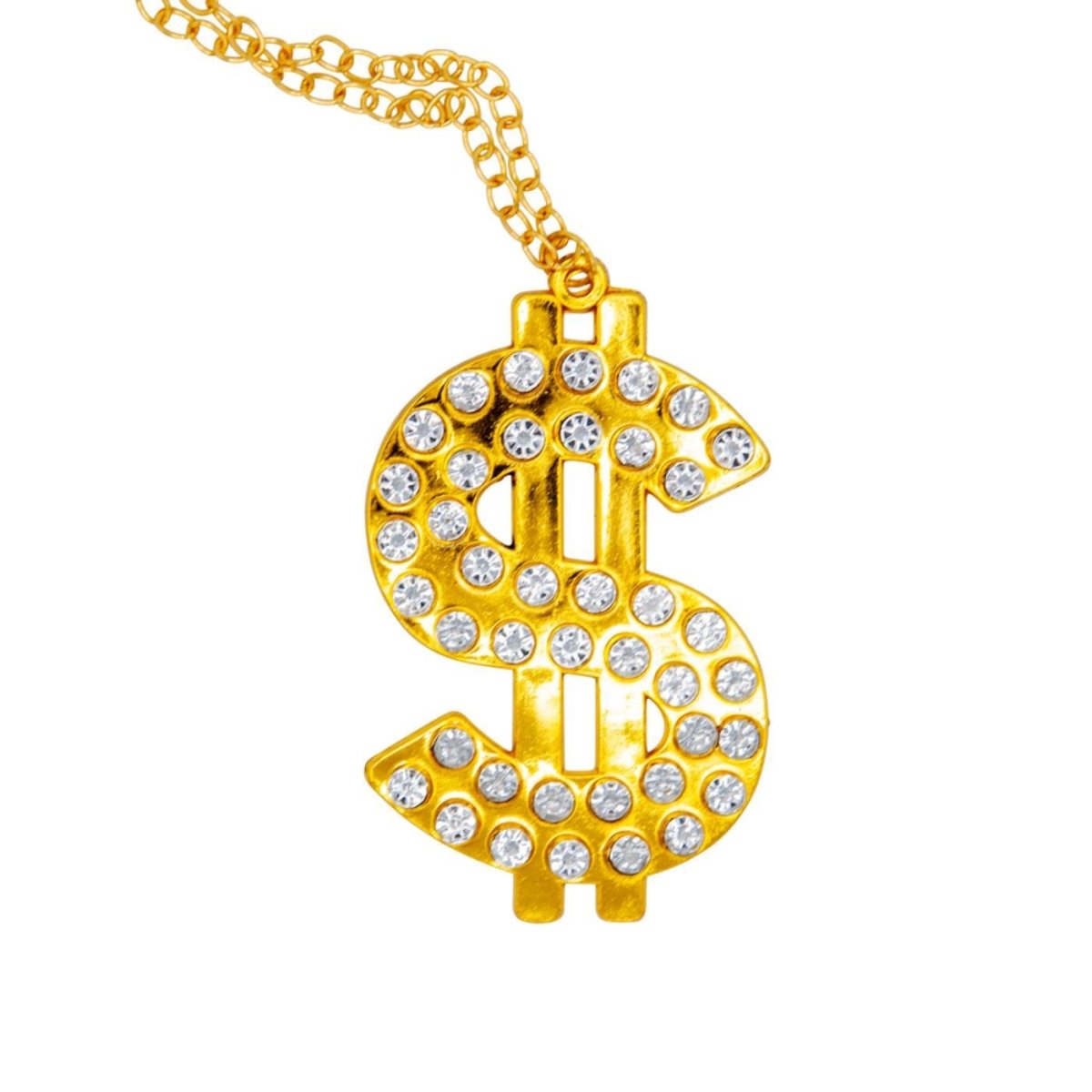 Wicked Costumes Ltd - Bling Dollar Necklace - Adult - Fancy Dress Central