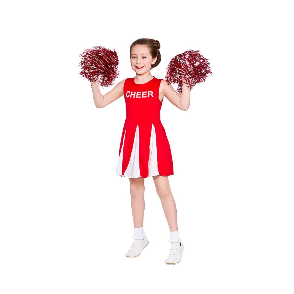 Wicked Costumes - Cheerleader Costume (Red) - Girls - Fancy Dress Central